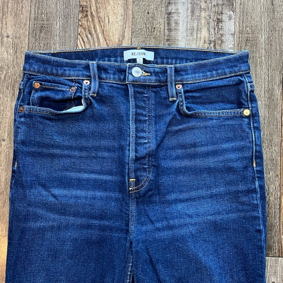 REDONE 70’s Ultra High Rise Stove Pipe Straight Leg Jeans in Barely Worn Size 29 - Picture 3 of 8